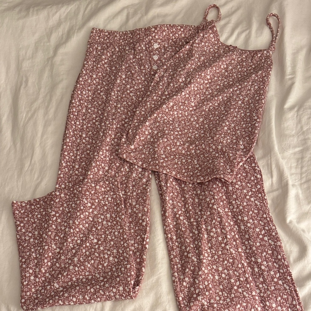 Floral Pink Pajama Set